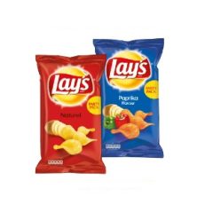 Lay's 1 Paparika &1 Natural Potato Chips-52gm(2 pack)